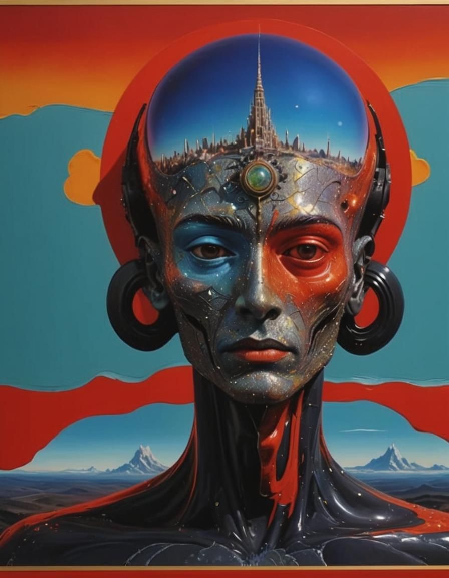 Neofuturistic Male Fashion in Geometric Fauvism Style