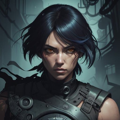 Marc Simpson, a ravishingly attractive woman with a curvy, athletic build, exudes sensuality and passion amidst a decayi...