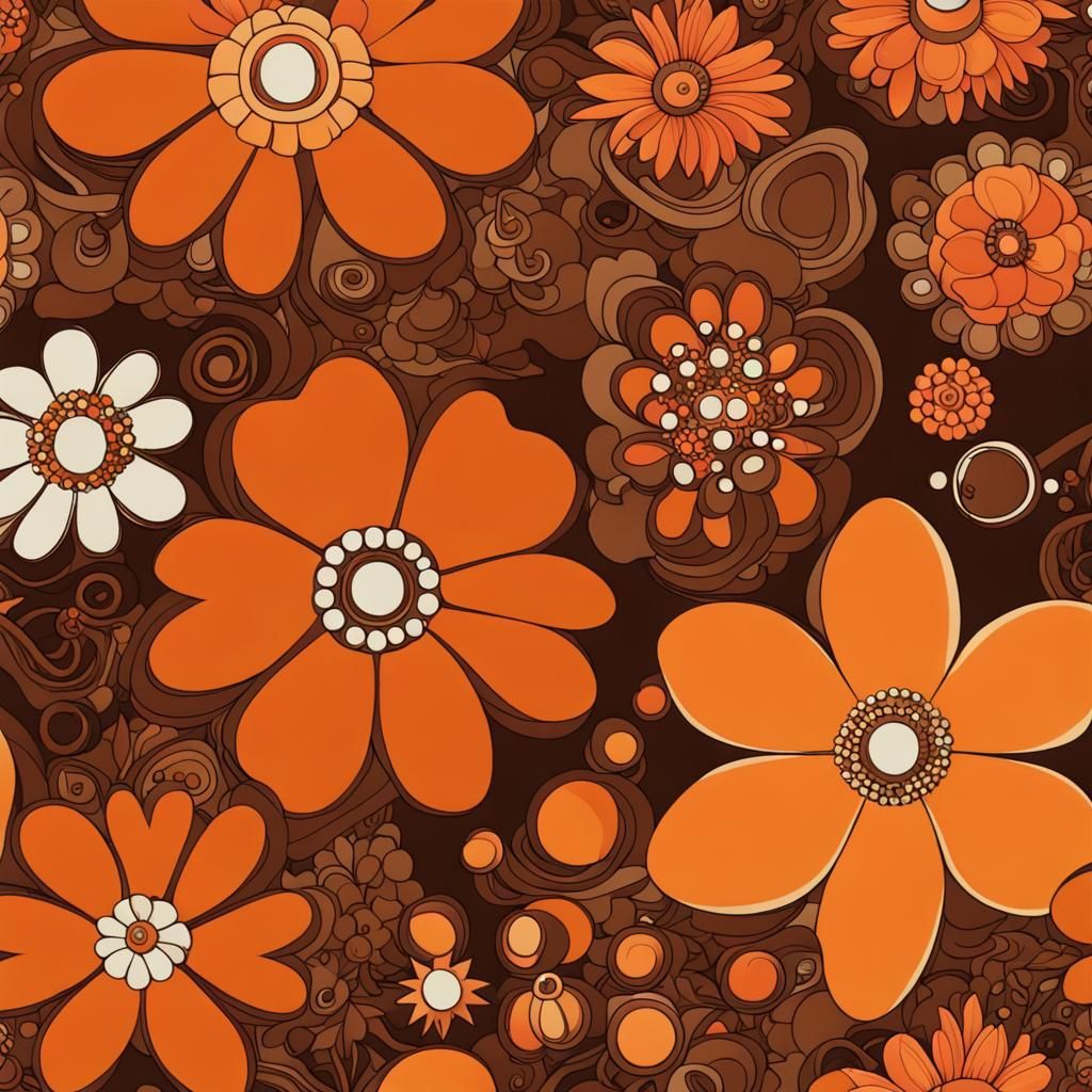 Psychedelic 1970s Flowers and Jewelry