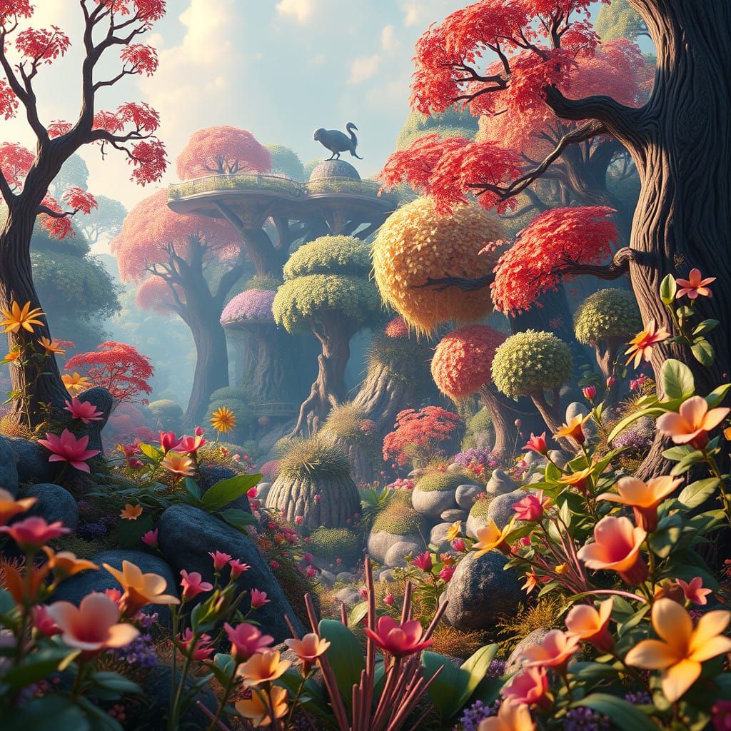 Enchanted Forest Dreamscape in Vibrant, Immersive 8K Art