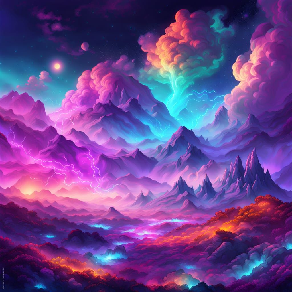 Valley of Living Light in Shifting Violet and Turquoise Hues