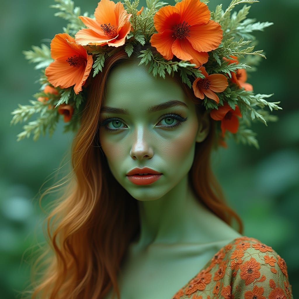 Femme Renarde Dryade in Verdant Beauty