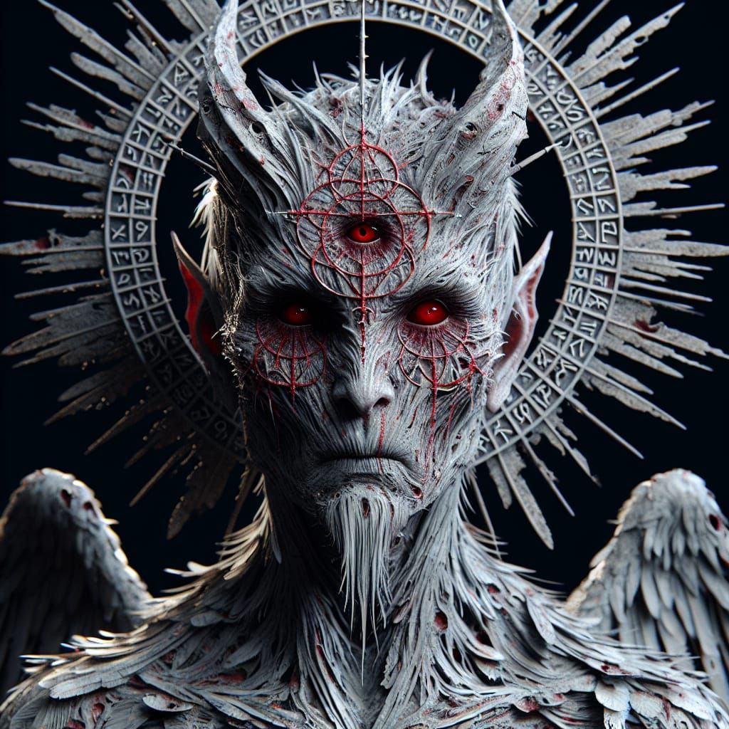 Holy Demon Portrait with Shattered Halo