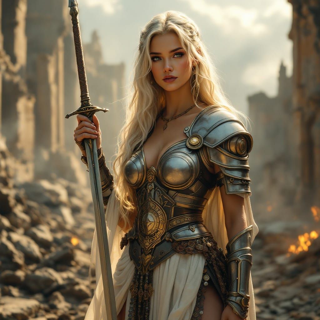 Ethereal Goddess of War: Combining Aphrodite's Beauty with A...