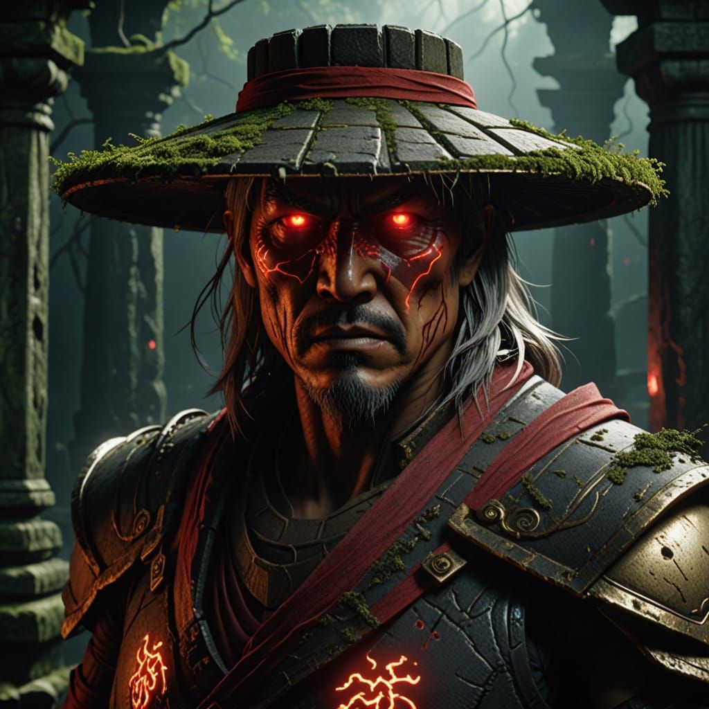 Raiden in Cinematic Confrontation, Digital Art