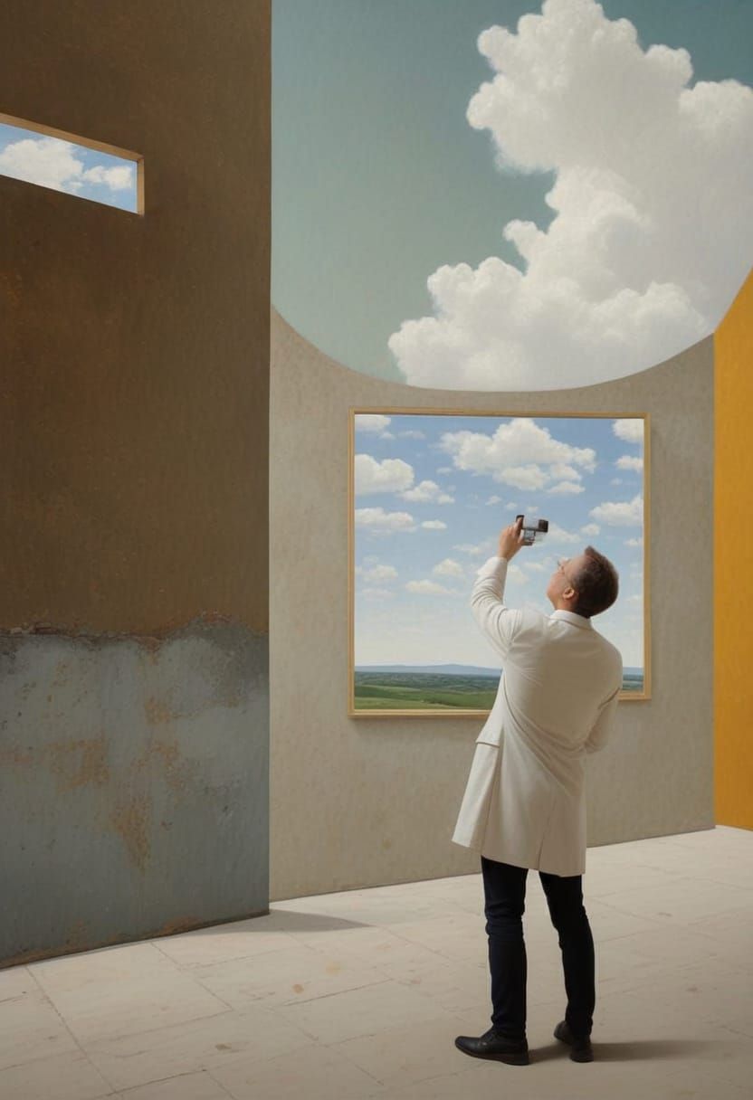 Landscape Masterpiece in a Klimt-Inspired Sky