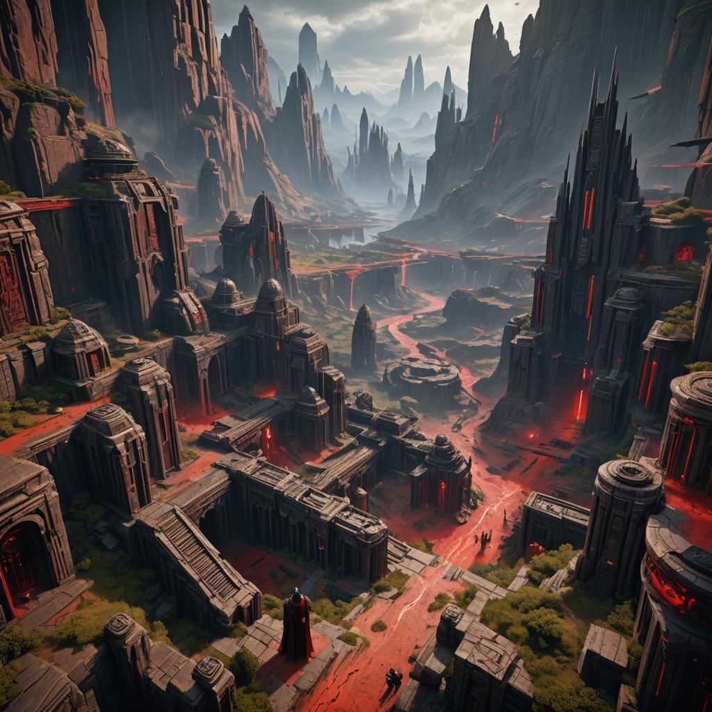 Detailed Matte Painting of a Sith Warrior