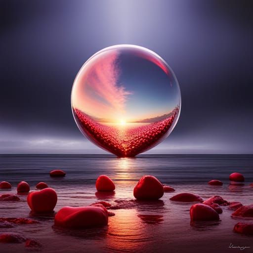 Magical Transparent Love Bubbles in Ultrareal 3D