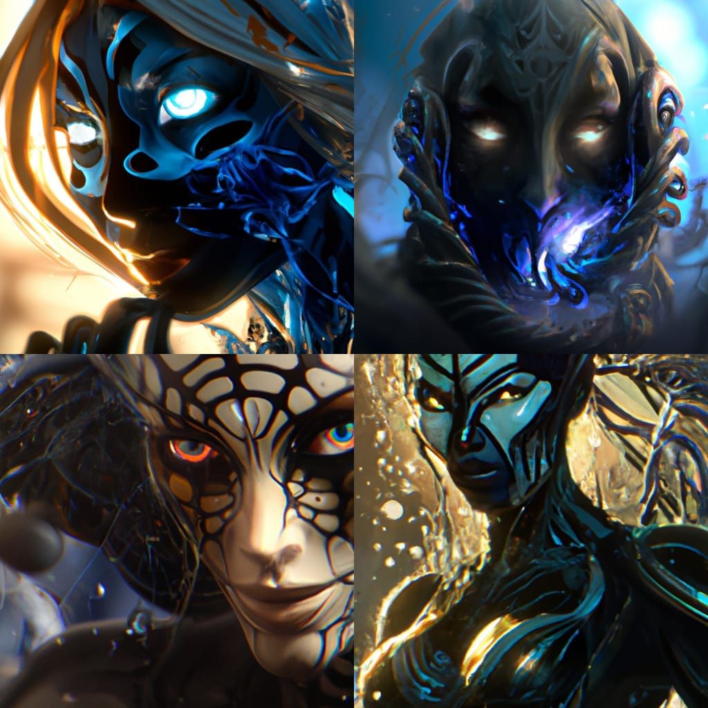 Detailed Symbiote Portrait in Unreal Engine 5