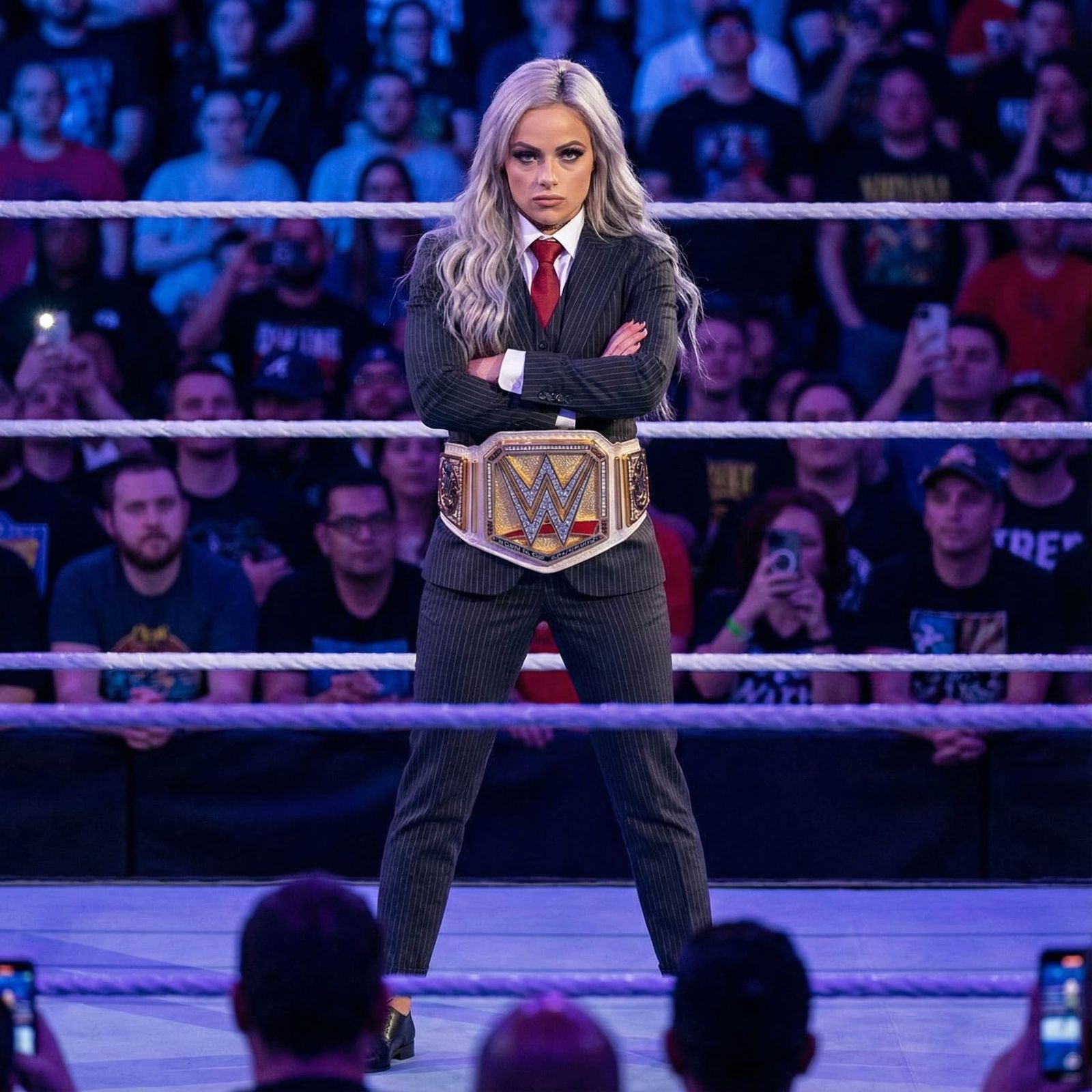 WWE Champion Liv Morgan in Ring Authority