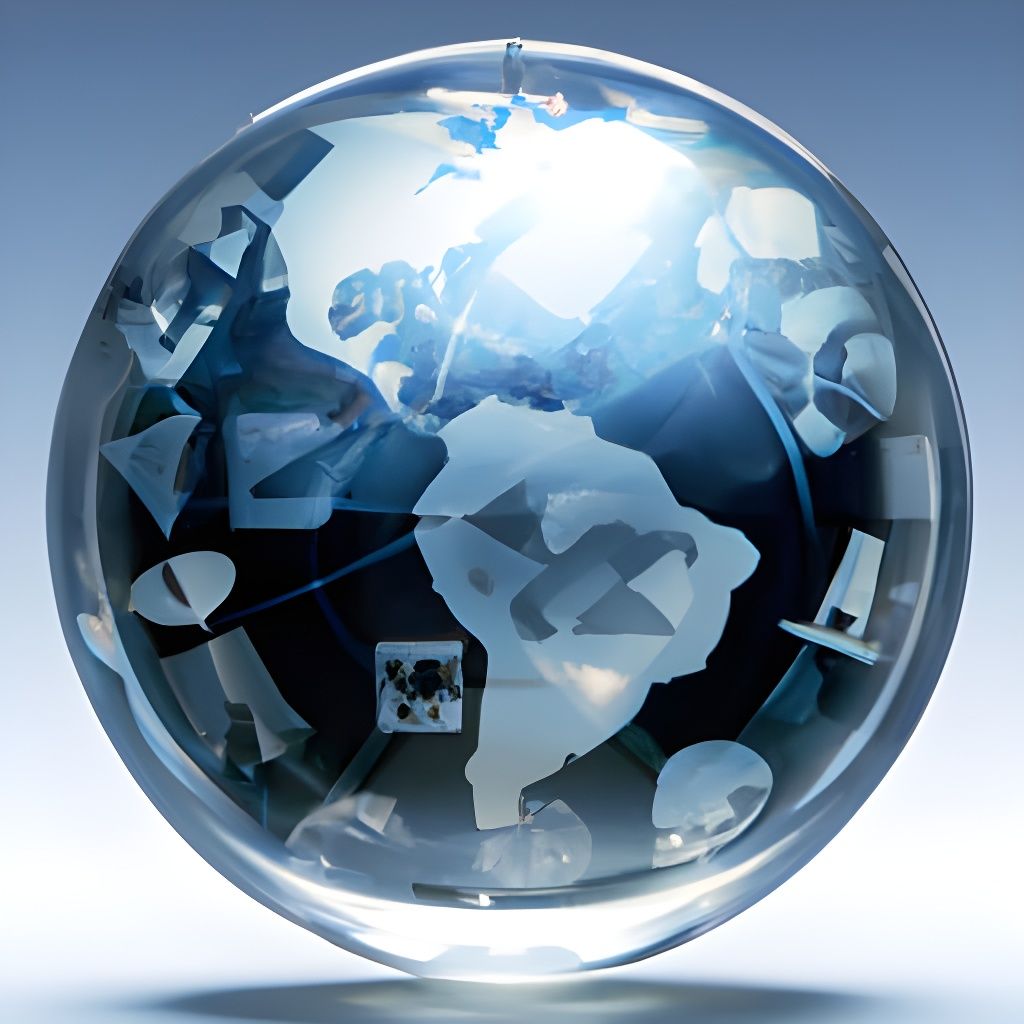 Glass Earth Globe with Natural Elements