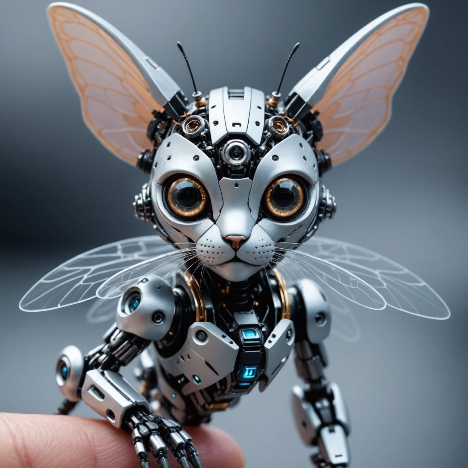 Futuristic Robotic Fairy Macro Shot