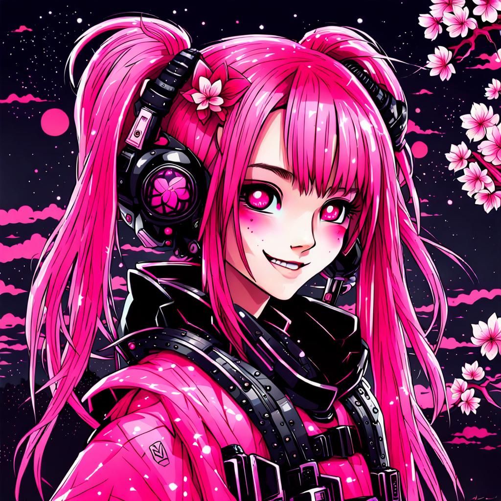 Japanese Woman in Neo Tokyo Pop Style
