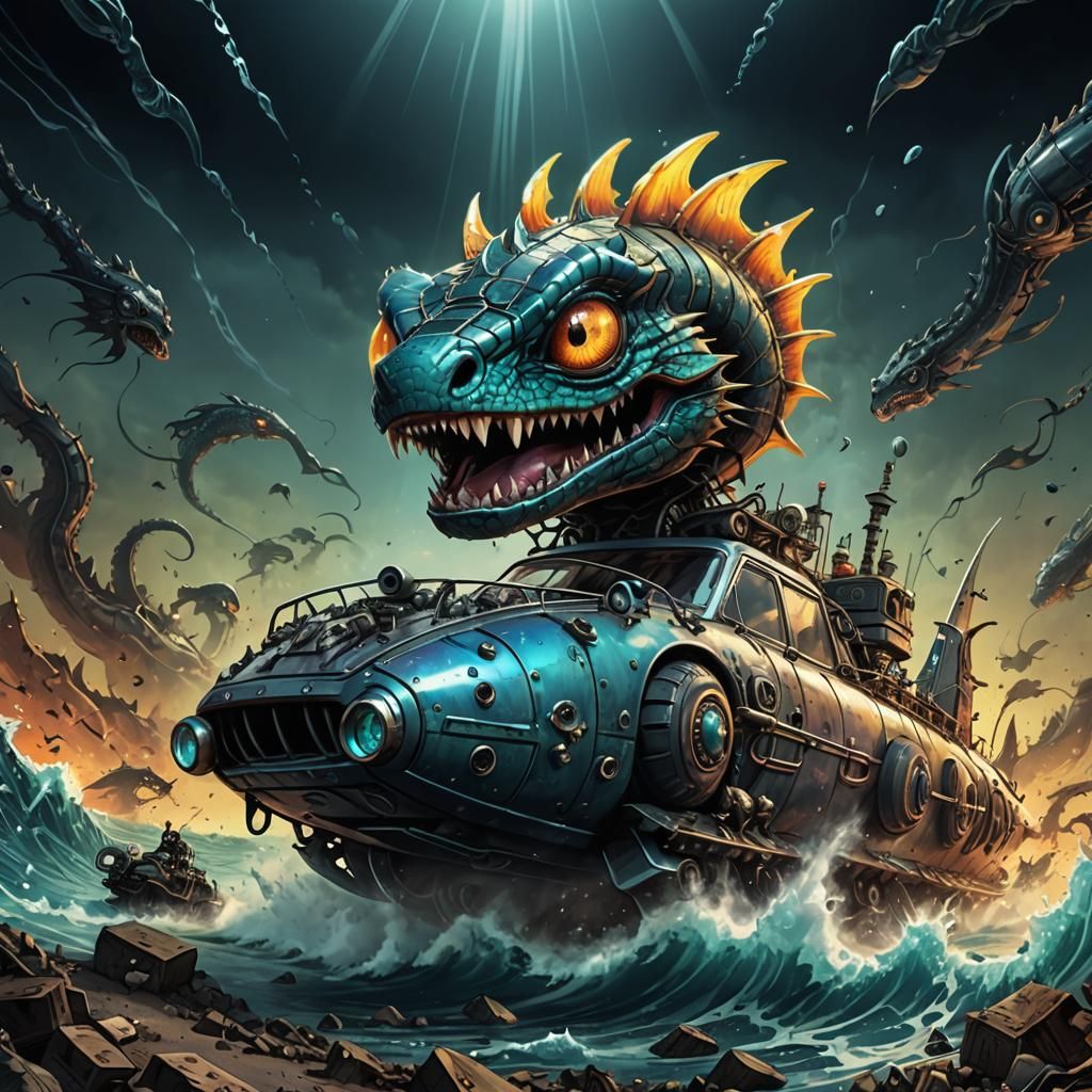 Chibi Serpent Races in Apocalyptic Wasteland