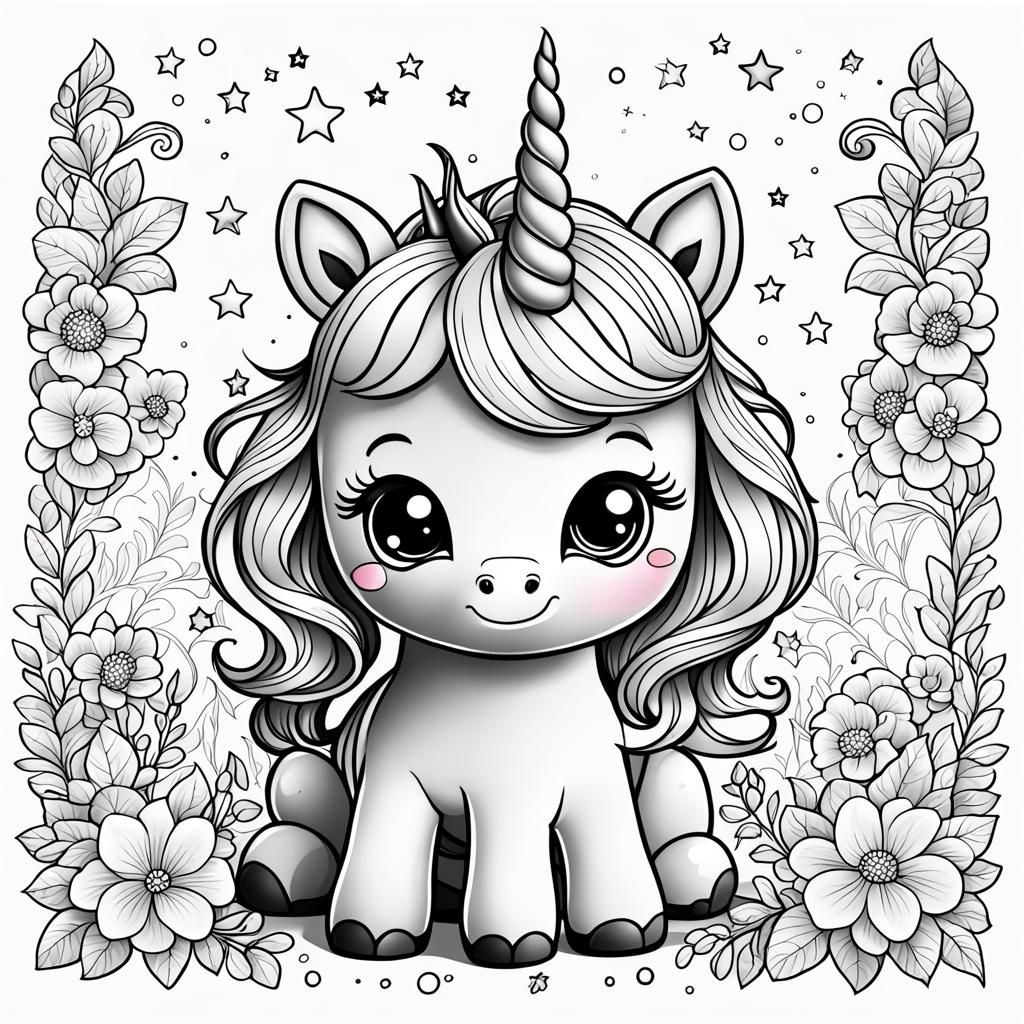Unicornio para colorear