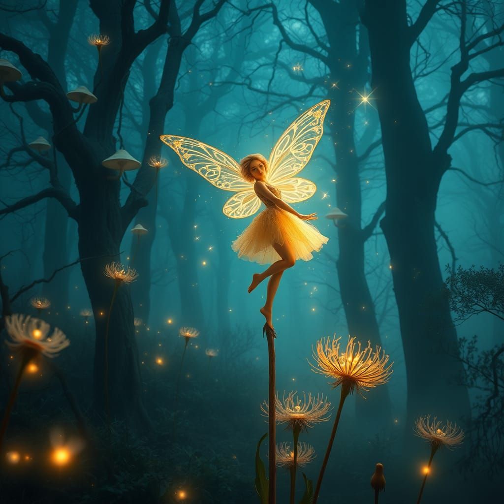 Ethereal Fairy in Mystical Forest