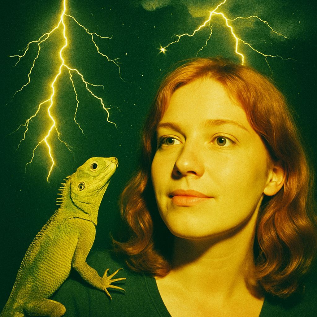 Lomography Image: Woman, Lizard, Lightning, Lemon, Lime