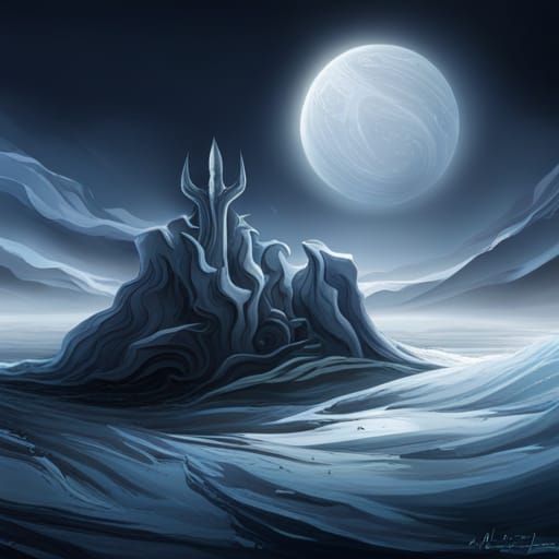 White Cthulhu Under Aligned Stars