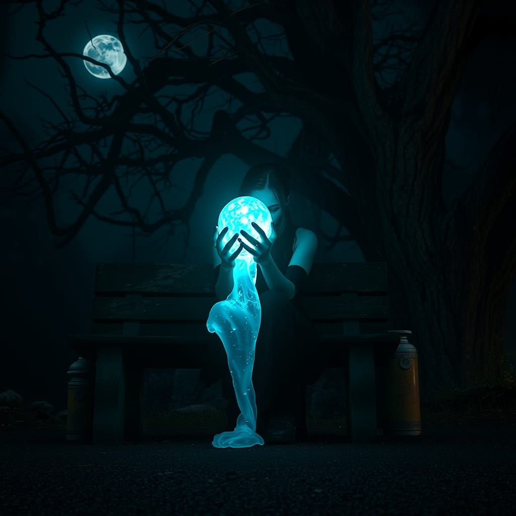 Ethereal Slime in the Dark: Fantasy Concept Art