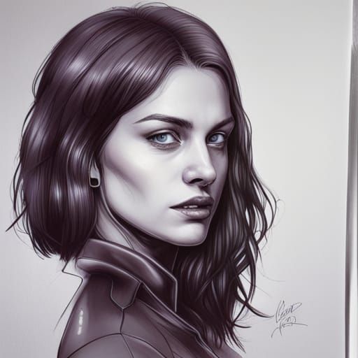 Schematics beautiful woman