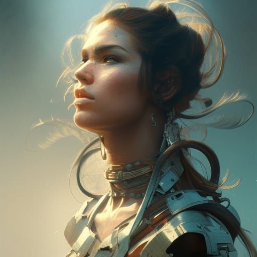 Detailed Portrait of a Female Wastelander