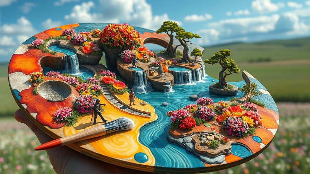 Dreamlike Worlds on a Masterpiece Painter's Palette