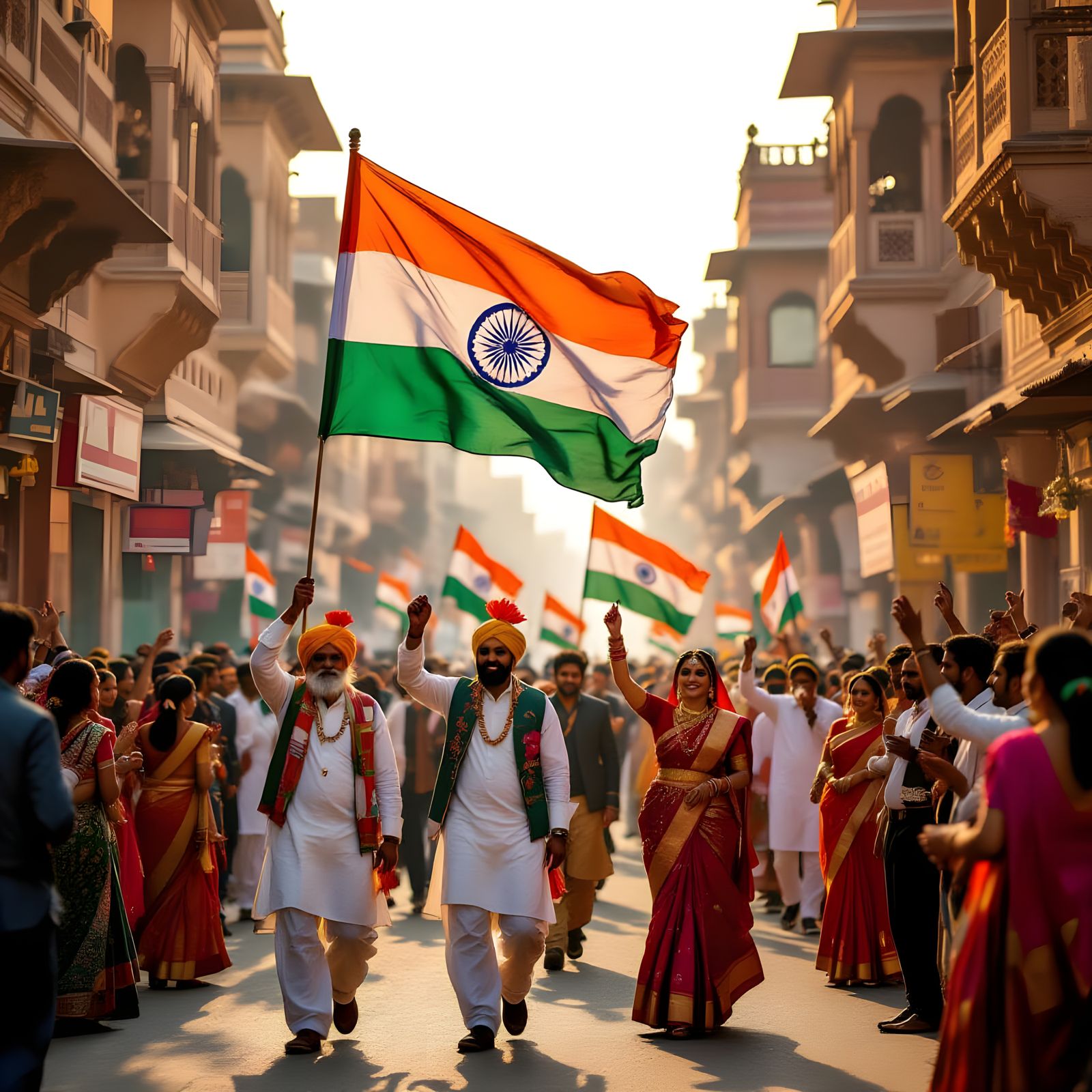 India Independence Day Flag in Digital Art