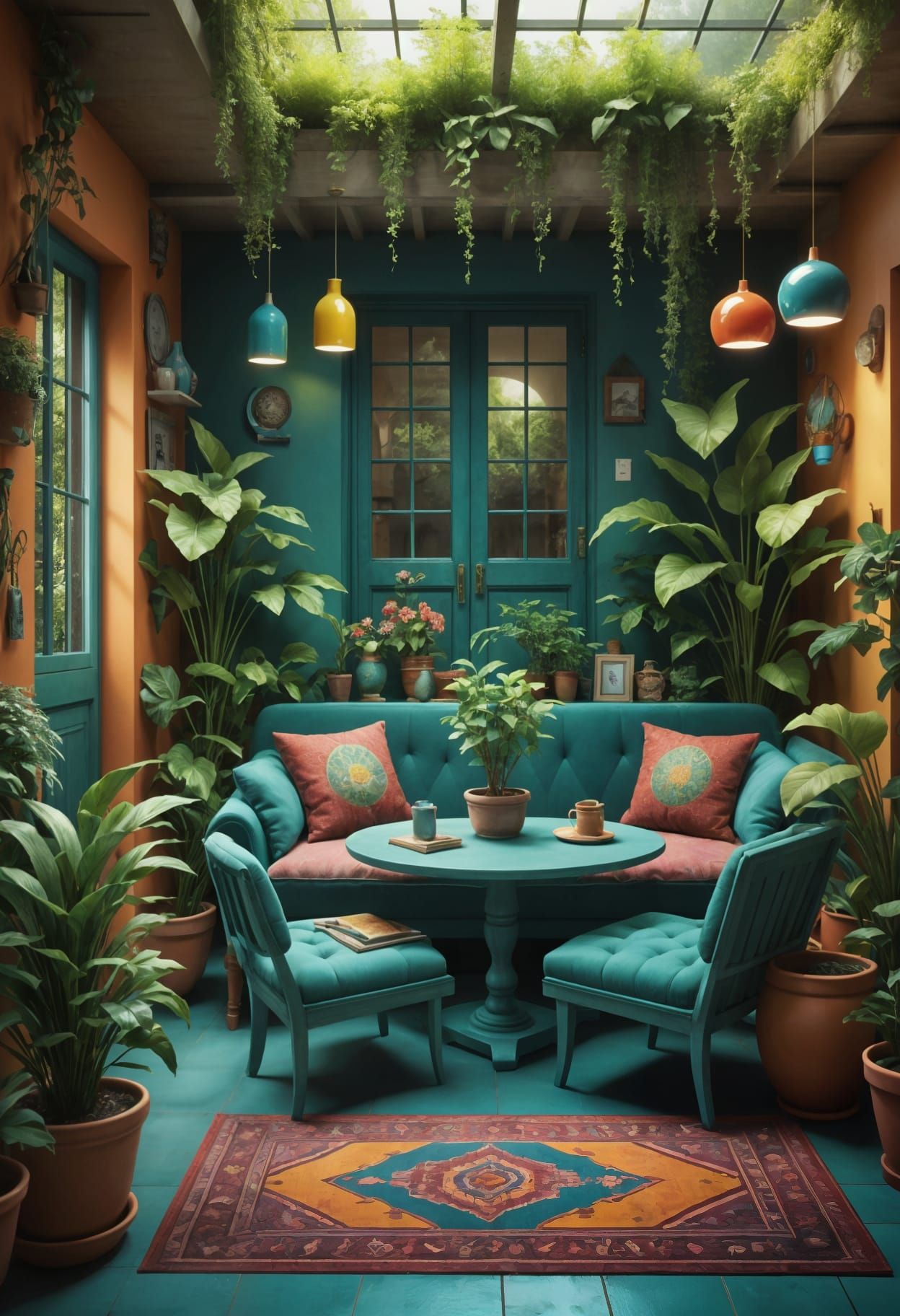 Secret Garden Door in Beautiful Living Room