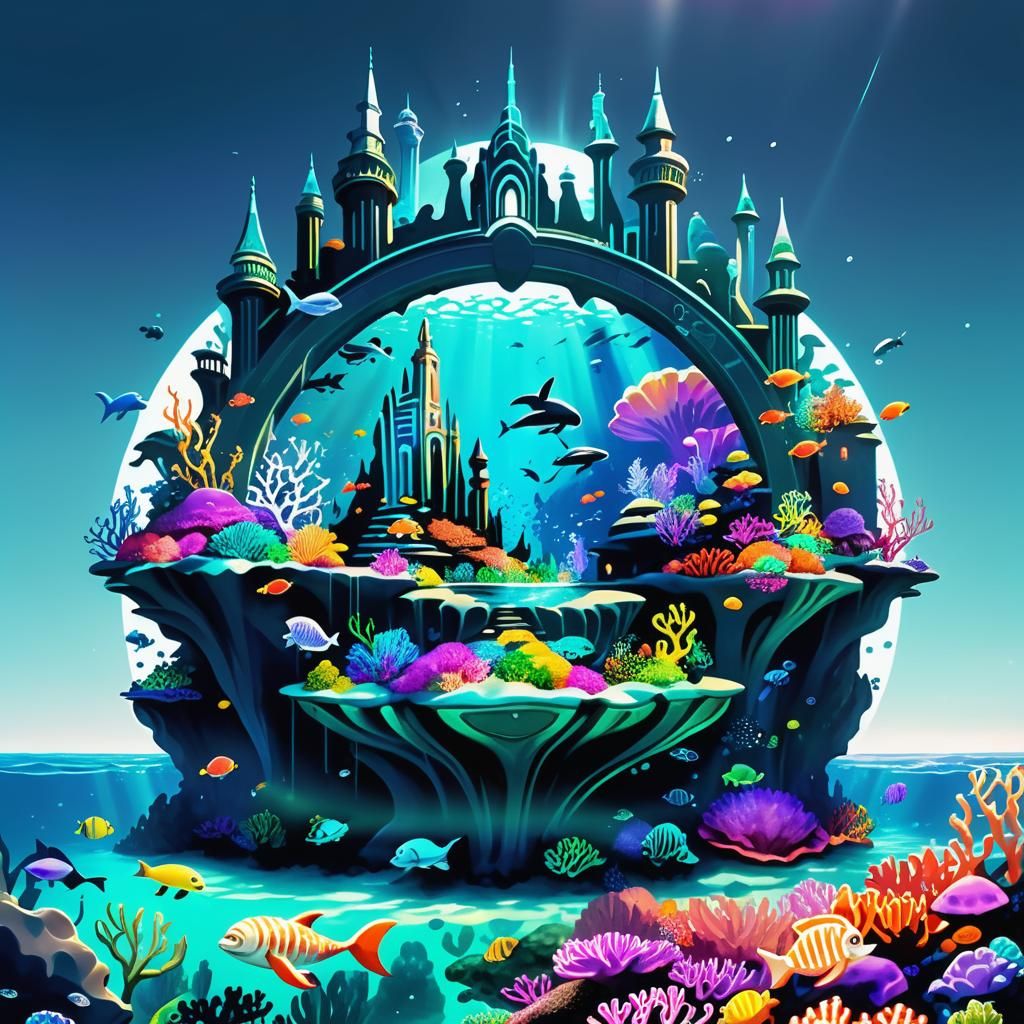 Atlantis Metropolis: Mermaids and Mermen in a Coral Reef