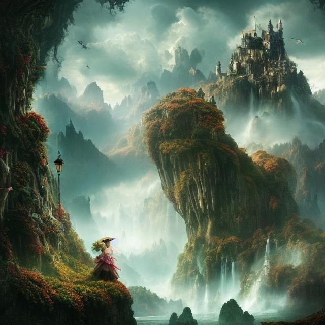 Epic Wonderland: A Dramatic Digital Matte Painting