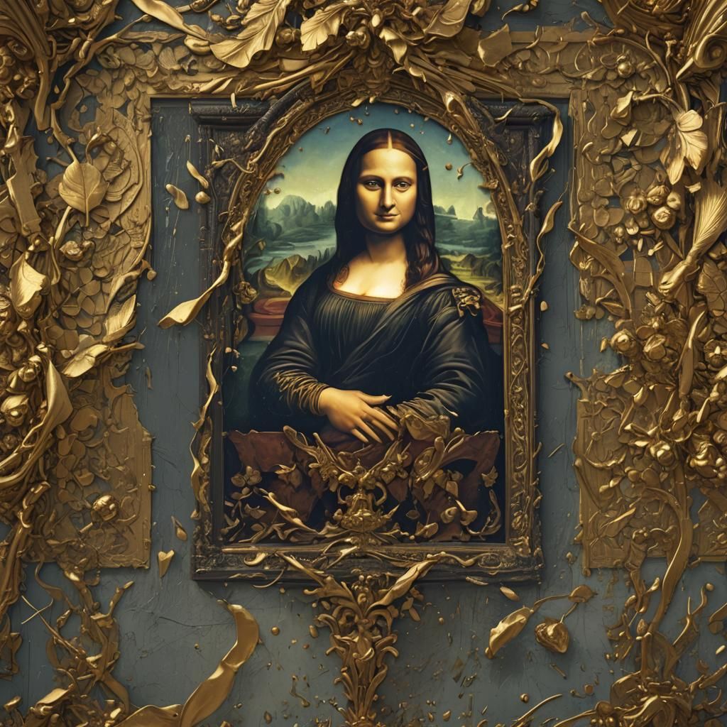 Mona Lisa Painting: Detailed Fantasy Concept Art