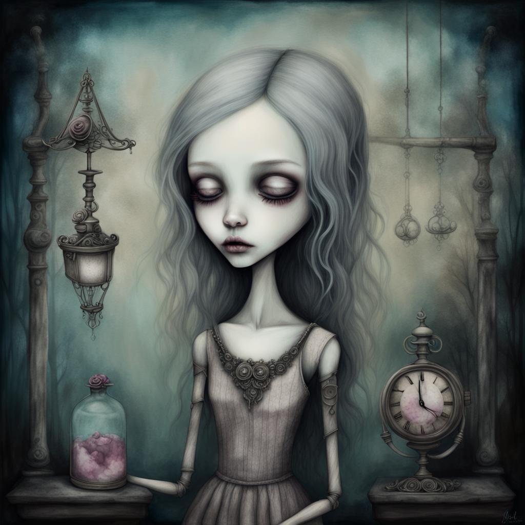 Surreal Portrait of Inner Emptiness in Dreamscape