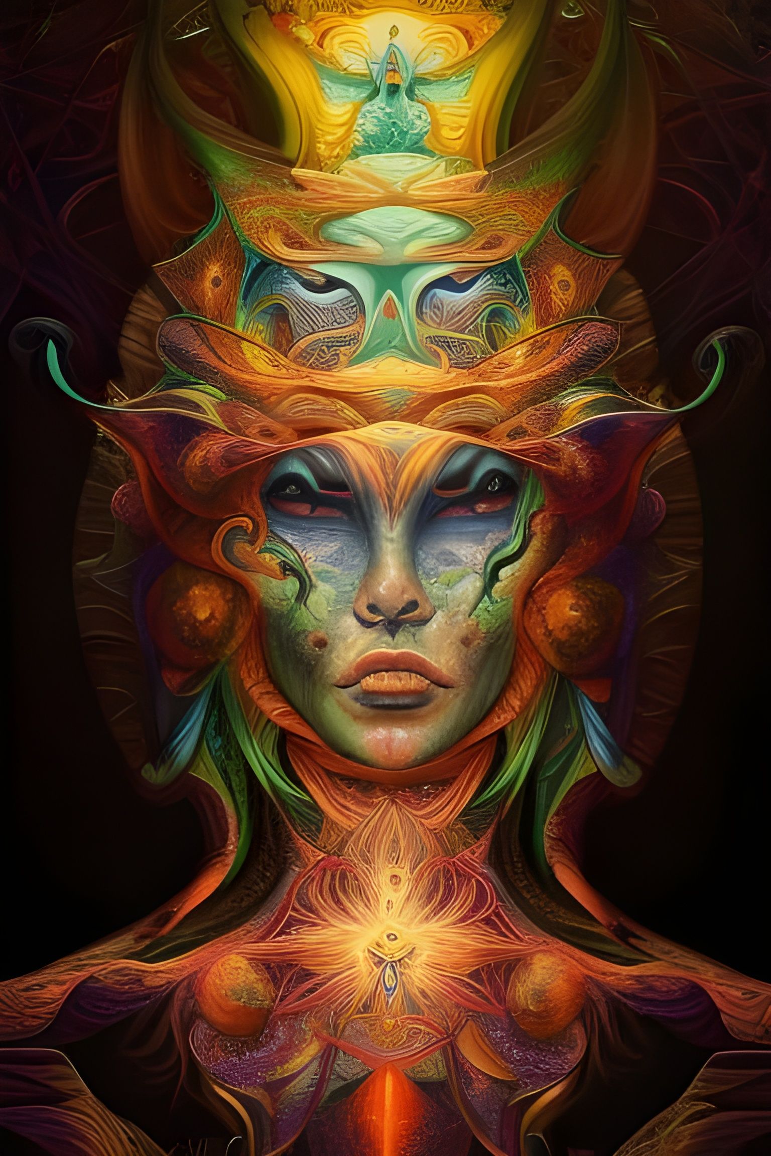 Psychedelic DMT Entity Concept Art Masterpiece