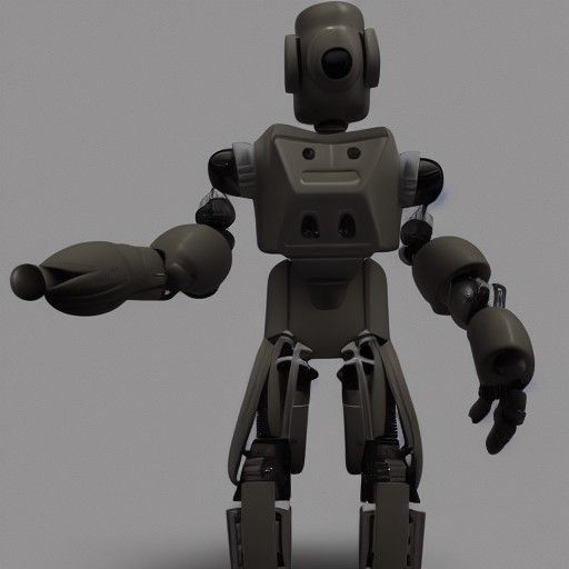 Soldier Versus Robot in 3D Rendering