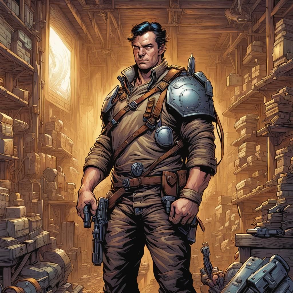 Armorer in Comic Book Style