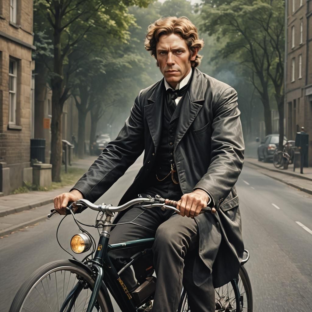 Young Michael Faraday on Electrical Bicycle