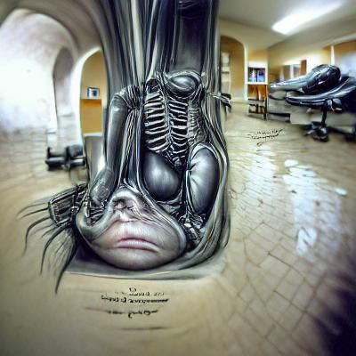 Alien Abortion in Abandoned Hospital, Giger Hyperrealism