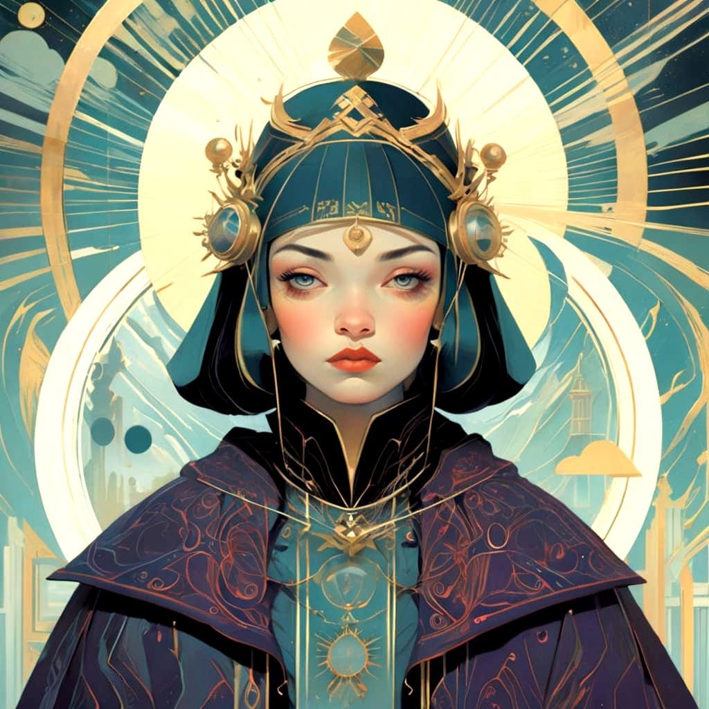 Stylized Portrait in Surrealist Pop Art Style