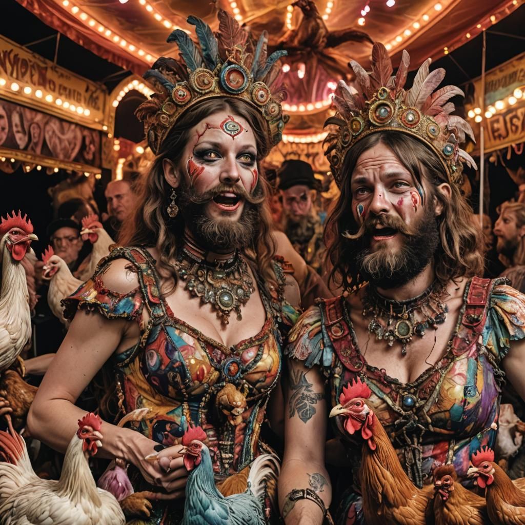 Psychedelic Freakshow: Bearded Lady and Carny Geeks