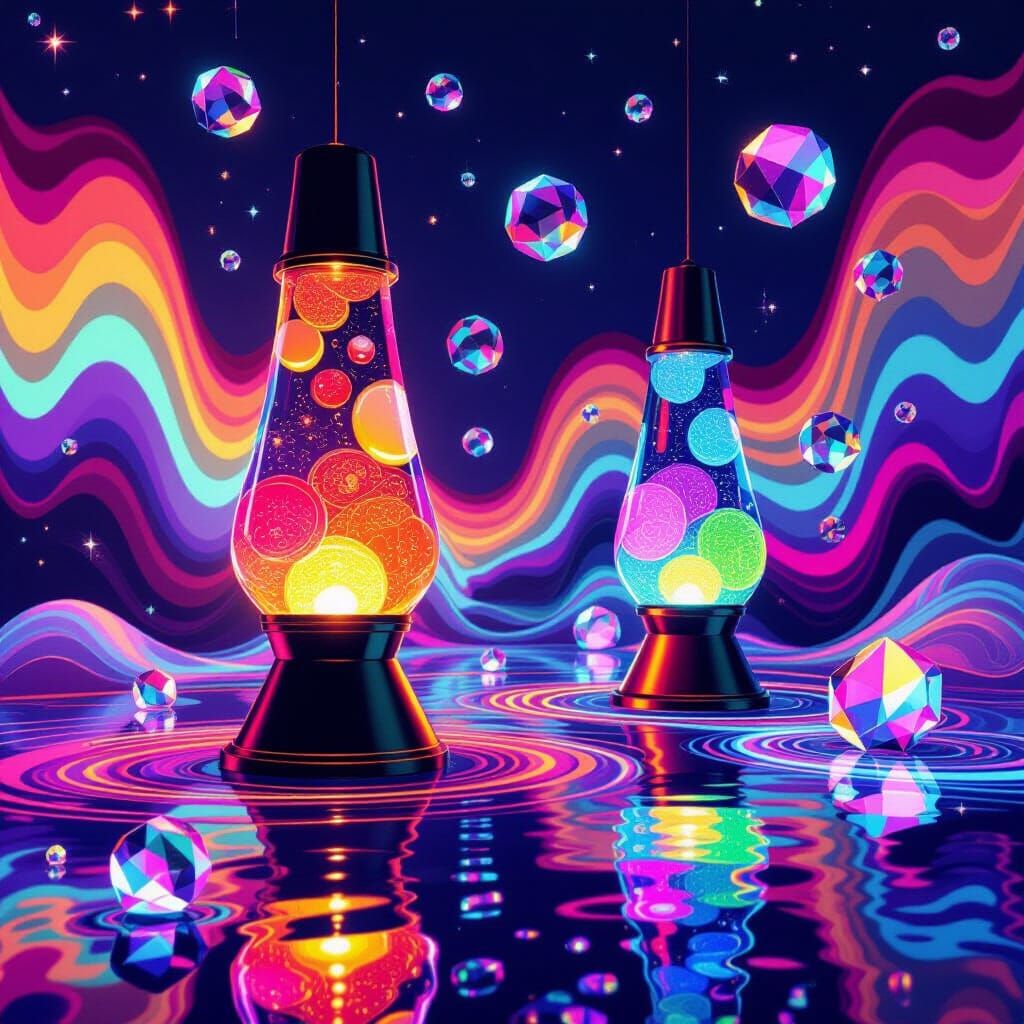 Psychedelic Lava Lamps and Crystal Flow
