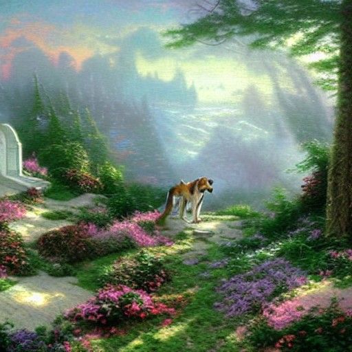 Foxhound Husky Mix in Ethereal Fantasy Style