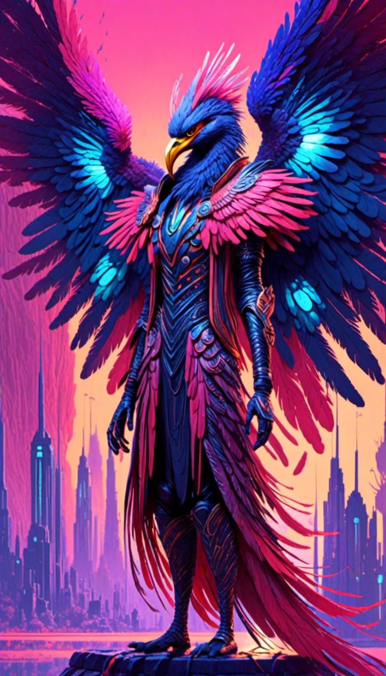 Peacock King In Neon