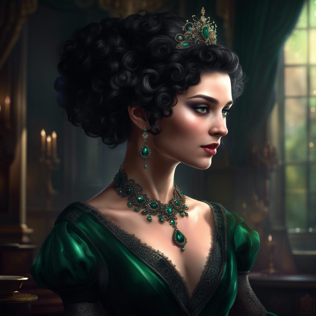 Elegant Noblewoman Dancing in Fantastical Concept Art
