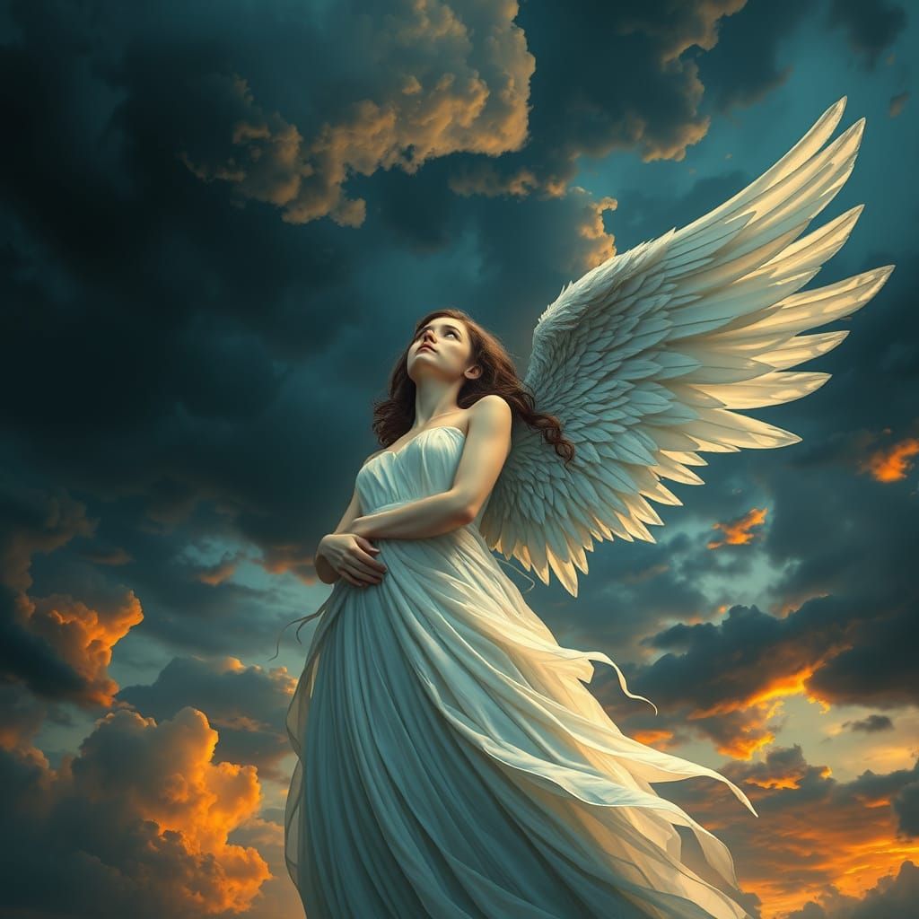 Angel Waits for Cosmic Chaos in the Stormy Skies