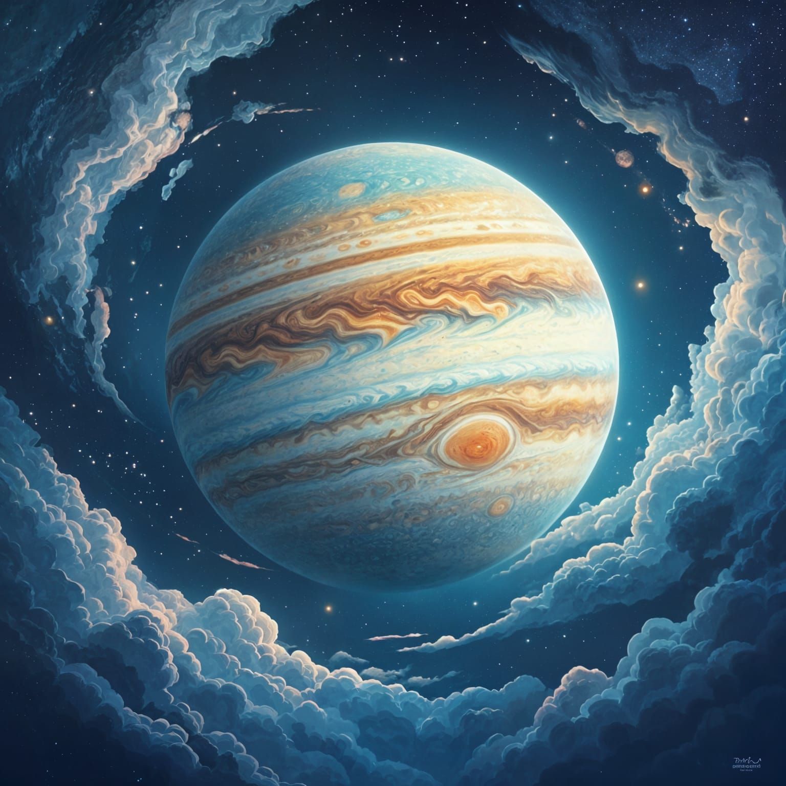 Jupiter in All Its Glory: A Stunning AI Rendition