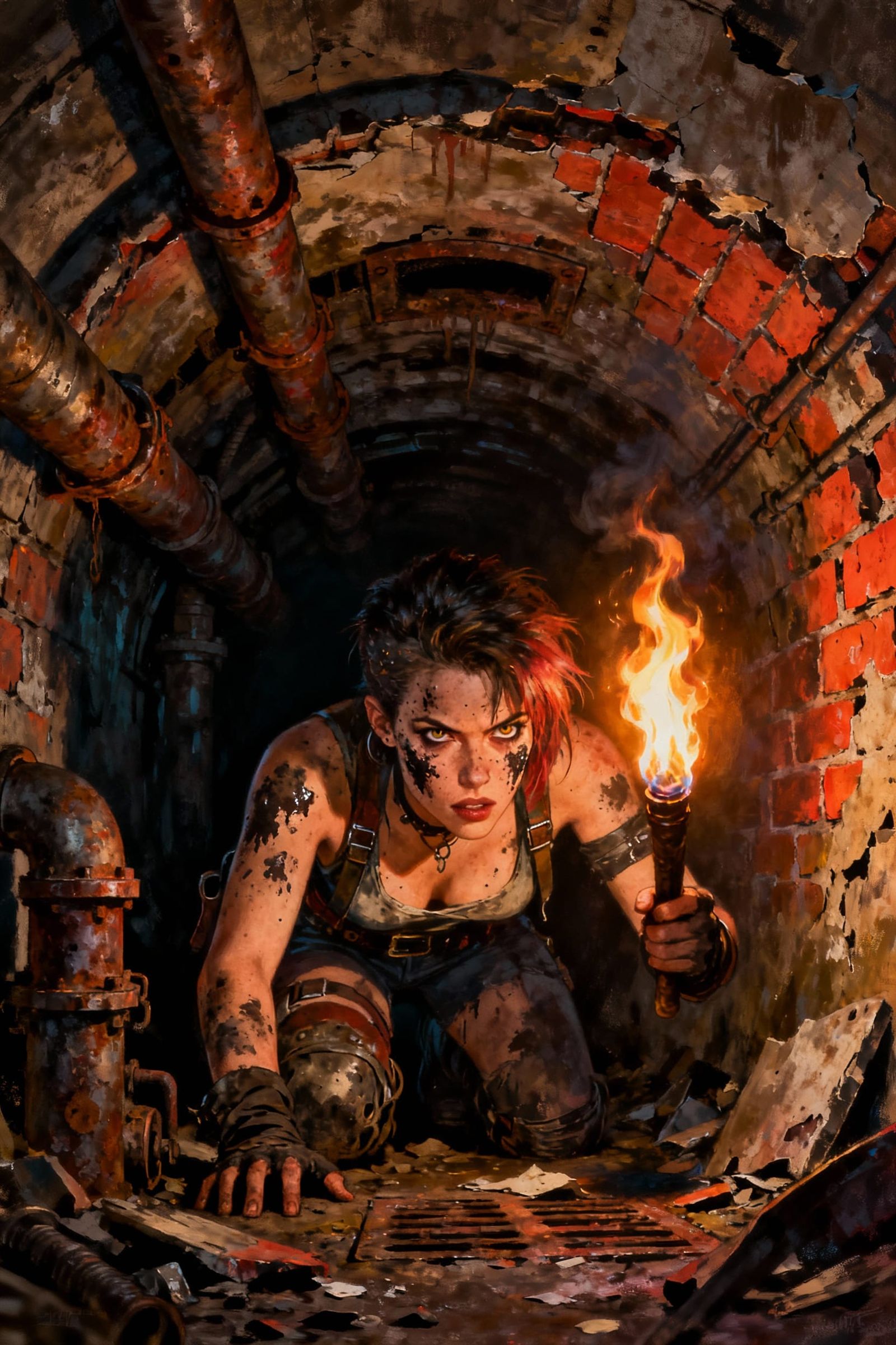 Determined Explorer in Post-Apocalyptic Sewers
