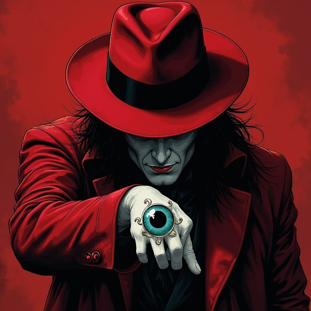 Alucard Hellsing in Pop-Art Graphic Novel Style