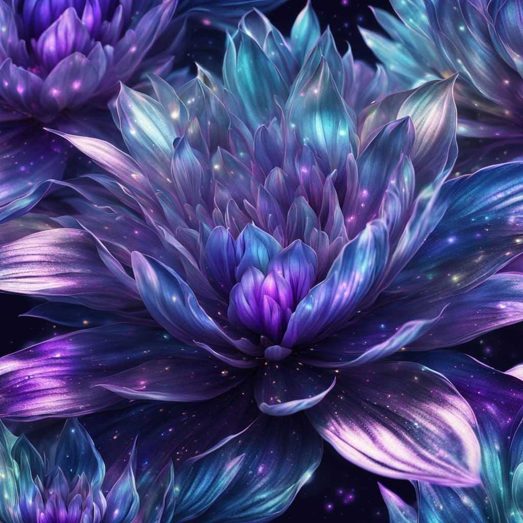 Surreal Cosmic Bloom in Vibrant Pastel Hues