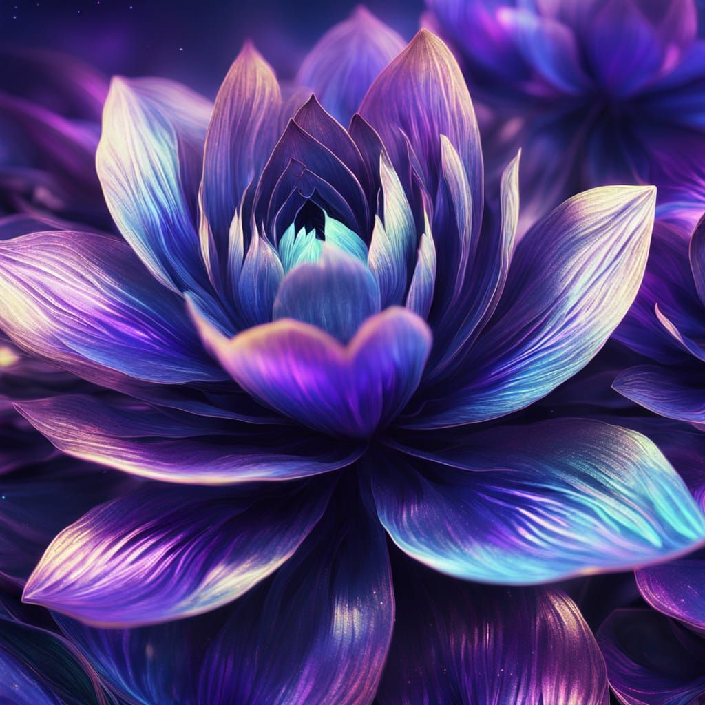 Cosmic Bloom in Vibrant Iridescence