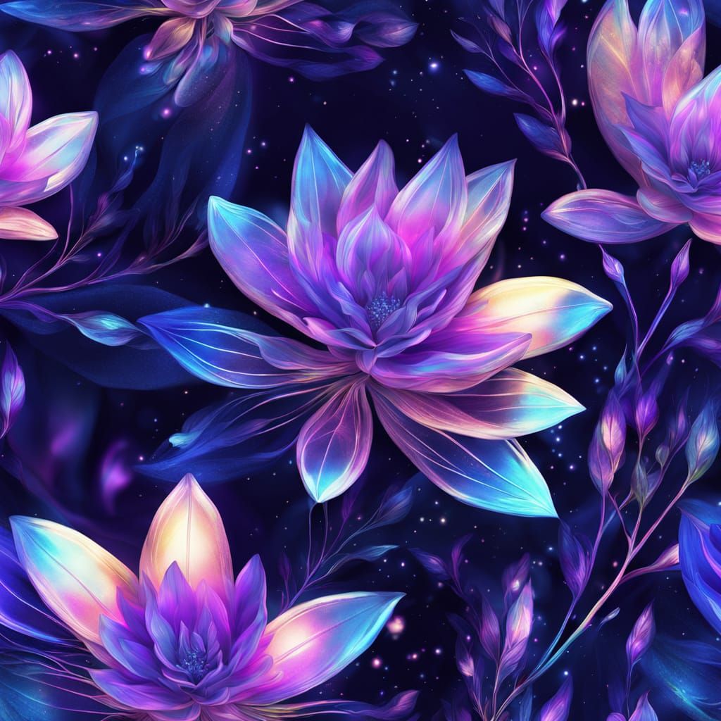 Ethereal Cosmic Bloom in Vibrant Pastel Hues